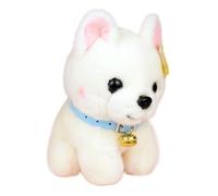 Peluche Shiba Inu Blanc Réaliste, Adorable et Douce, Jouet Chiot Mignon, (Blue,18cm)