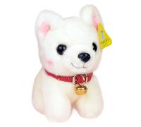 Peluche Shiba Inu Blanc Réaliste, Adorable et Douce, Jouet Chiot Mignon, (Red,23cm)