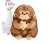 Peluche Singe 30 cm | 30cm Coussin Doux de Décoration | Jouet Singe Tenant une Banane pour les | Convient pour la Décoration du Salon, du Canapé, de la Chambre, de la Table de Nuit, de la Bibliothèque