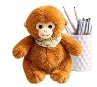 Peluche Singe avec Singe à Bavoir Jouet Confort Rigolo Déco Maison | Peluche Rembourrée Cartoon pour adultes filles garçons maison bureau chambre canapé lit étagère