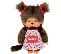 Peluche singe - BANDAI - Monchhichi Tablier a Fleurs - 20 cm