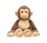 Peluche Singe Câlin Lestée - Jeux 2 Momes - Marron - H25 Cm
