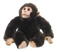 peluche singe de 23 cm marron