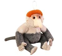 Peluche Singe Nasique, Singe Mignon Et Simulé avec Un Long Nez Jouet en Peluche Doux pour Jouer Et Se Blottir