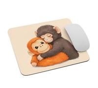 Peluche Singe Nommée Punch À Câliner Tapis De Souris Gaming Portable Mouse Pad Lavable Mousepad pour Voyage Travail Ordinateur 25X30Cm