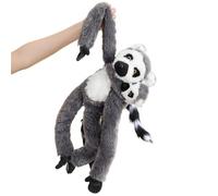 Peluche Singe Suspendue, Douce Et Câline Poupée Singe À Longs Bras avec Bébé Jouet en Peluche pour Jouer(Gray)