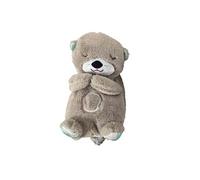 Peluche SL01 Loutre de rivière avec lumière respiratoire pour endormir - Gris