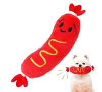 Peluche sonore pour chien - 20 x 5,5 cm Durable - Jouet à mâcher pour chiots, dents grinçantes douces, animaux de compagnie, jouets interactifs en peluche à mâcher pour chiens de petite et moyenne