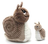 Peluche Speedou l'escargot maman et bébé brun (25 cm)