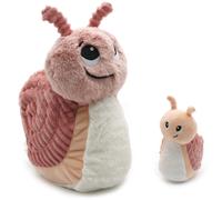 Déglingos Peluche Speedou l'Escargot Maman et Bébé toute douce rose