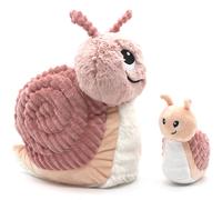 Déglingos Peluche Speedou l'Escargot Maman et Bébé toute douce rose