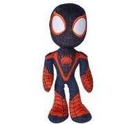 Peluche spiderman miles morales phosphorescent 25 cm - doudou classique enfant - set spider-man + 1 carte offerte