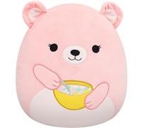 Peluche Squishmallows Hominy Peach Bear Holding Cereal Bowl Medium Multicolore