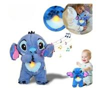 Peluche Stitch musicale et lumineuse 38 cm - Jouet interactif avec berceuses, veilleuse apaisante et effet respiration