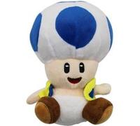 Peluche Super Mario Champignon Heureux - Toadette Bleu 18.5cm Bleu G