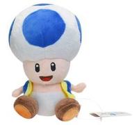 Peluche Super Mario Toad 17 cm - Bleu Bleu