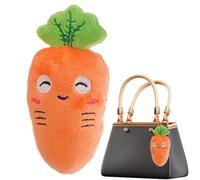 Peluche sur le thème du lapin - Figurine de carotte amusante de 12 cm - Pendentif de lapin - Jouet à suspendre - Porte-clés décoratif d'arbre - Accessoire créatif oriental - en peluche pour