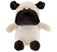 Peluche TECHNOTAPE Chien + T-shirt blanc - Hauteur 23cm