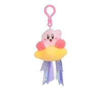 TOMY Porte-clés peluche Mofulatto Kirby Saluant & Warp Star, kawaii ultra-douce à clipser