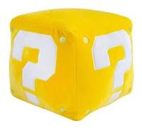 Club Mocchi Mocchi Tomy - Peluche Nintendo Super Mario Bloc Point d'interrogation Mega 38 cm - Jouets Doux Super Mario à Collectionner - Jouets héros sous Licence Officielle - Jouets Enfants 3+ Ans