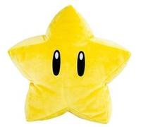 Club Mocchi Mocchi Tomy - Peluche Nintendo Super Mario Super étoile Mega 38 cm- Jouets Doux Super Mario à Collectionner - Jouets héros sous Licence Officielle - Jouets Enfants 3+ Ans