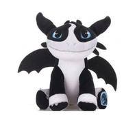 Peluche tonerre Noir Dragon 40 cm - pour Dragons - Set Jouet Garcon Doudou Enfant et 1 Carte Tigre