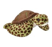 peluche tortue de mer de 15 cm vert marron