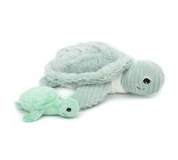 Peluche Tortue vert menthe maman-bébé Les Ptipotos Les Déglingos