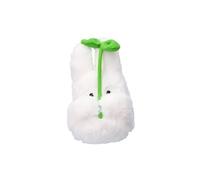 Peluche Totoro Blanche avec Feuille 16Cm