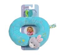 Peluche - tour de cou pomme lapin - 24 cm bleu TU