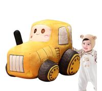 Peluche Tracteur | Jouet Doudou Mou Coussin Voiture | Compagnon de Sommeil Décorations Cartoon pour Filles Collectionneurs Anniversaire Noël - Maison Chambre Bureau Dortoir Garçons Filles Noël Saint V