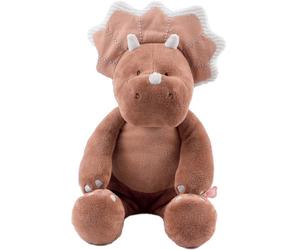 Peluche Tricéraptos Ops en veloudoux cannelle (32 cm)
