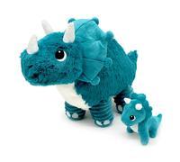 Peluche Tricératops Maman Et Son Bébé Bleu TU