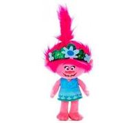 Peluche trolls world tour poppy robe bleu 28 cm - dessin anime - doudou licence - enfant Bleu