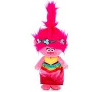 Peluche trolls world tour poppy robe rose 28 cm - dessin anime - doudou licence - enfant Rose