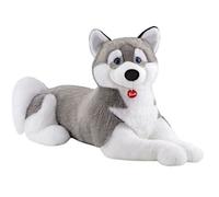Peluche - TRUDI - Husky Marcus junior - 100 cm - Gris/Blanc