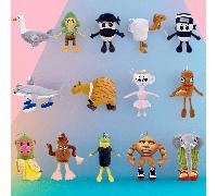 Peluche TungTungSahur et Tralalo Requin - Mignon personnage mème italien en peluche, jouet de collection kawaii pour adolescents, compagnon de bureau unique, cadeau pour la Saint-Valentin/anniversaire