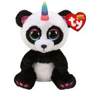 Ty - Peluche Beanie Boo Paris le Panda avec corne TY36307 Multicolore 15 cm