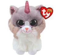 Peluche Ty Beanie Boo's Asher Le chat licorne 15 cm Multicolore G