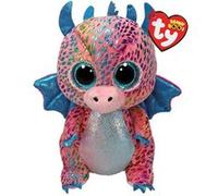 Ty Peluche Beanie Boo's Flint le dragon 15 cm Rose