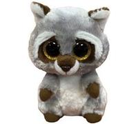 Ty Peluche Beanie Boo's Oakie le Raton-laveur 15 cm Gris et Blanc