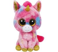 Peluche - TY - Fantasia la licorne - Rose - Enfant - Intérieur - 23 cm