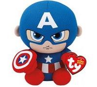 ty Captain America Plush, Blueredwhite, Regular
