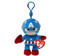 Peluche Ty Marvel Beanie Babies Soft Porte-clés Captain America