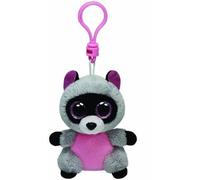 Peluche - TY - TY33007 - Rocco le Raton Laveur - Clip - Yeux brillants