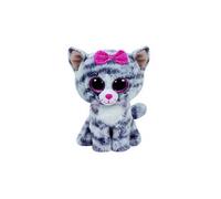 Peluche TY TY37075 Beanie Boo's medium Kiki le chat - Gris et Rose - 23 cm - Intérieur - Mixte gris TU
