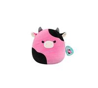 Peluche Vache aux yeux malicieux 30 cm Noir et Rose