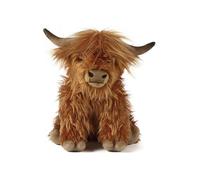 Peluche Vache Brune Highland Avec Son 33 Cm - Poulpe - Peluche Licence Wild Animal De La Ferme - Doudou Enfant