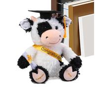 Peluche vache en peluche - 23 cm - Peluche douce à collectionner - en peluche pour l'obtention d'un diplôme - Pour les à l'école maternelle, l'école primaire, l'école secondaire et