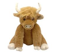 Peluche vache Highland - 25,4 cm - Yak réaliste - Jouet doux au moment du coucher